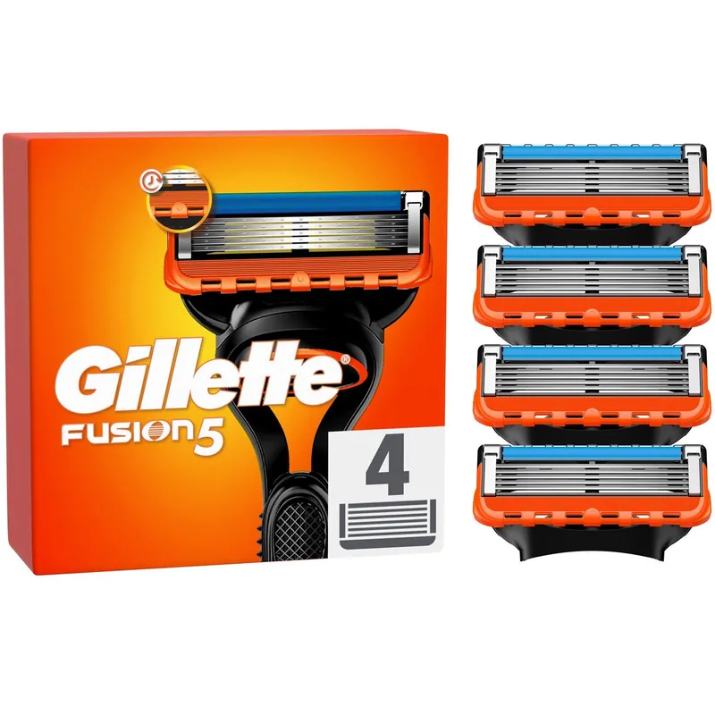 Gillette Fusion Rakblad Refill, 4st Extra rabatt