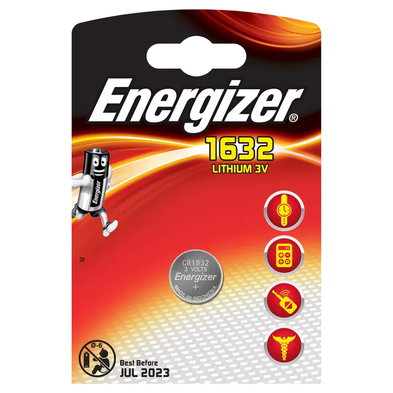Bästa pris Energizer CR1632 litiumbatteri