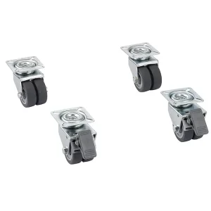 Hjul med 2 bromsar - 4 st - 0x0x0mm Bästa pris