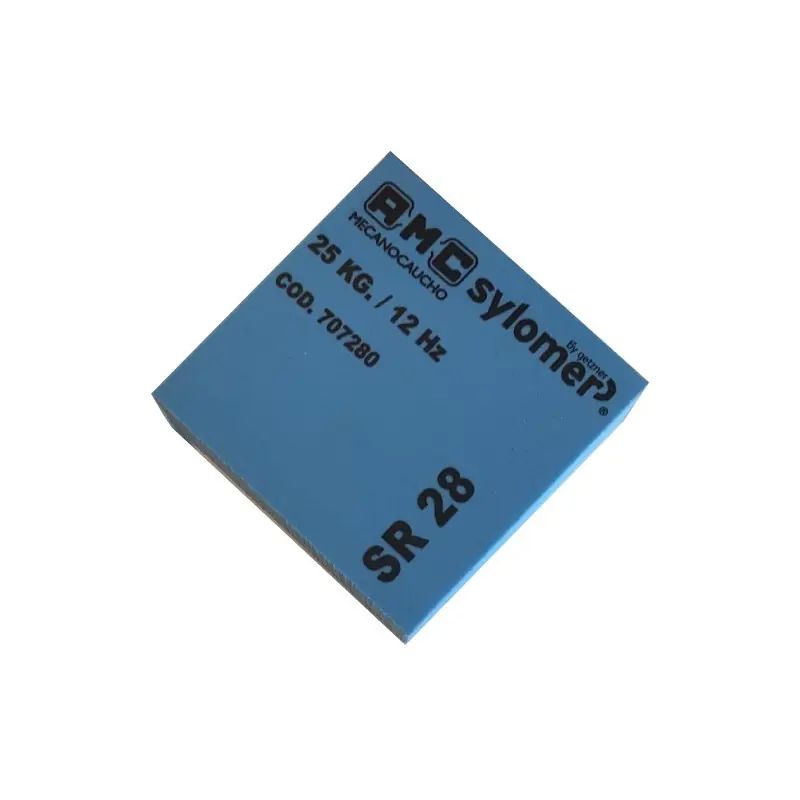Vibrationsdämpare 100x100x25 Blå 25kg Nyhet