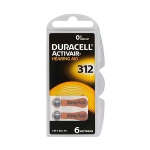 Duracell  312 Hörapparatsbatteri  6-Pack * Trygg betalning