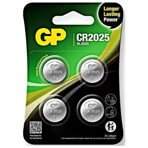 Billig Gp Cr2025 3V  Lithium  4-Pack Knappcellsbatteri *