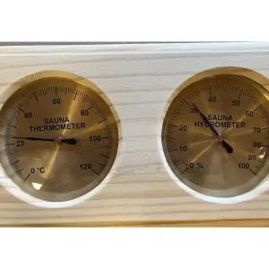 Sänkt pris Bastutermometer O Hygrometer  I Trä 17X29cm   *