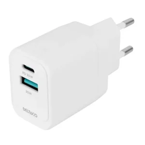 Beställ nu Deltaco  Usb-Laddare  Usb-C + Usb-A  30W