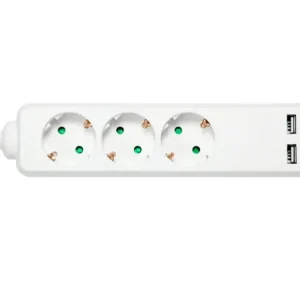 Begränsat antal Grenuttag 3V + 2 Usb-A   1,5 Meter